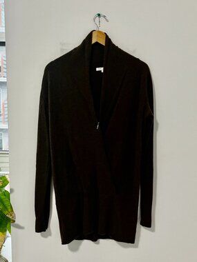 Vince Brown Cashmere Wrap Sweater Size Large